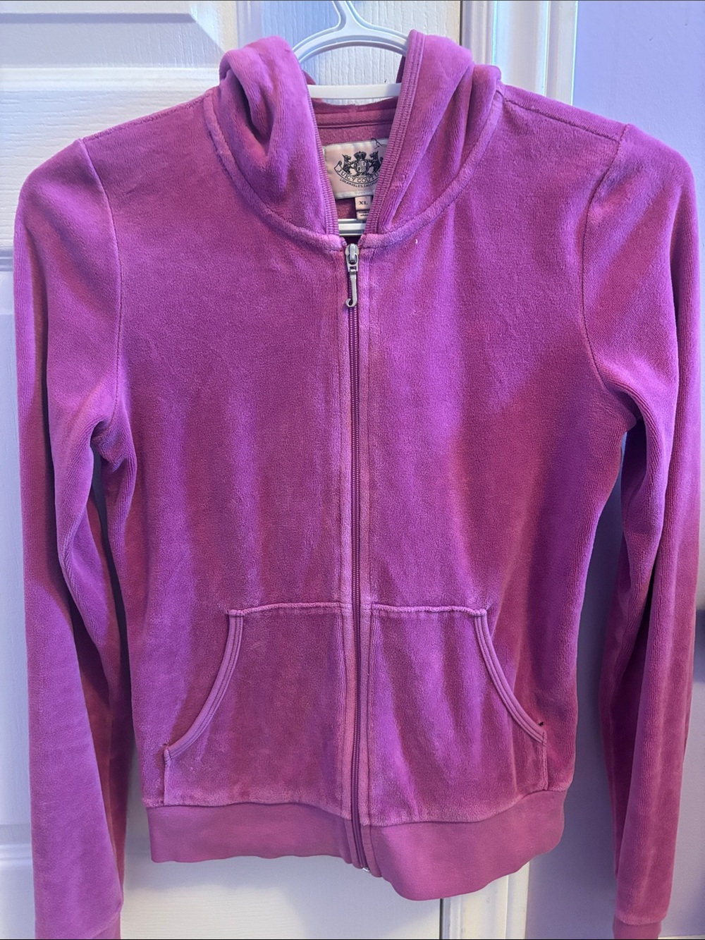 Vintage Juicy Couture Velour Hooded Zip Jacket - Youth XL/Women’s XS